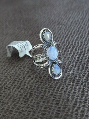Shivam Triple3️⃣ Rainbow🌈 Moonstone🌛 Ring💍 - NWT